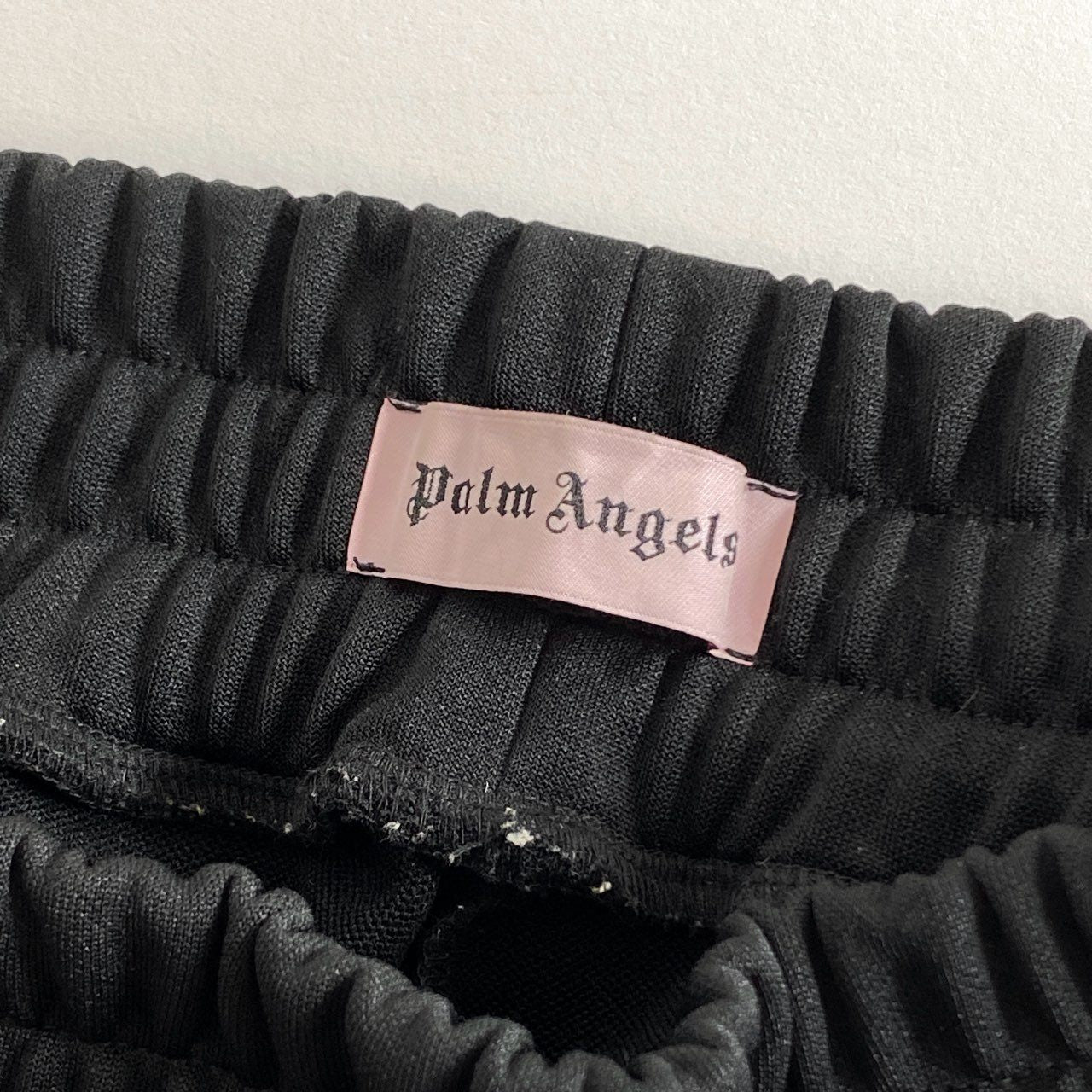 67e12 Palm Angels パームエンジェルス サイドライン トラックパンツ ボトムス ジャージ イージーパンツ ロゴプリント PMCA007F18384063 Mサイズ ブラック ポリエステル