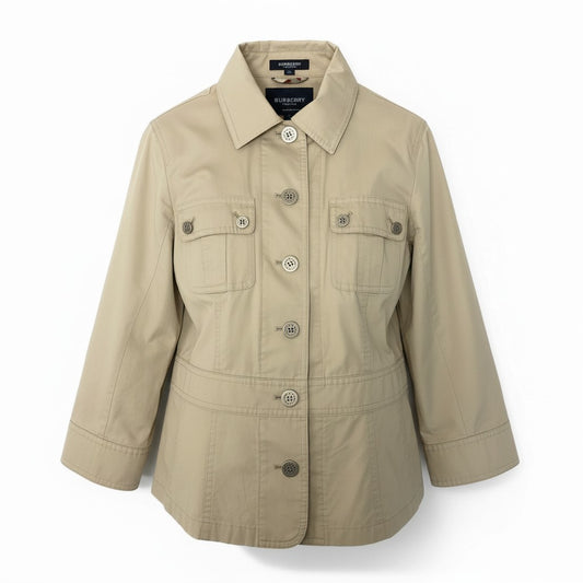 78d9 BURBERRY LONDON バーバリー ロンドン シャツジャケット Shirt Jacket サイズ38 ベージュ 山陽商会t18r
