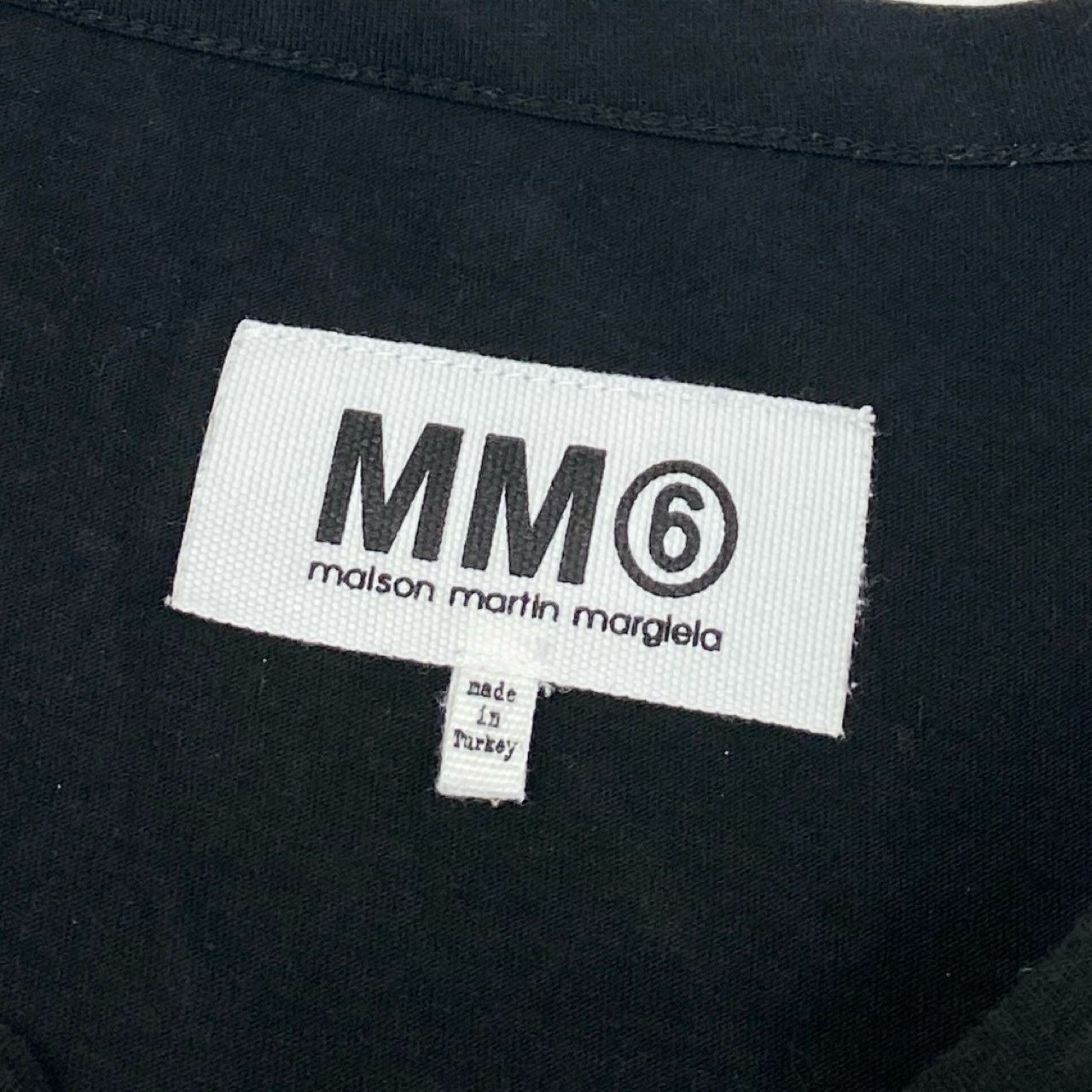 78i10 MM6 maison martin margiera エムエムシックス メゾンマルジェラ 半袖Tシャツ カットソー トップス コーティングデザイン XS ブラック レディース 2013年k02i