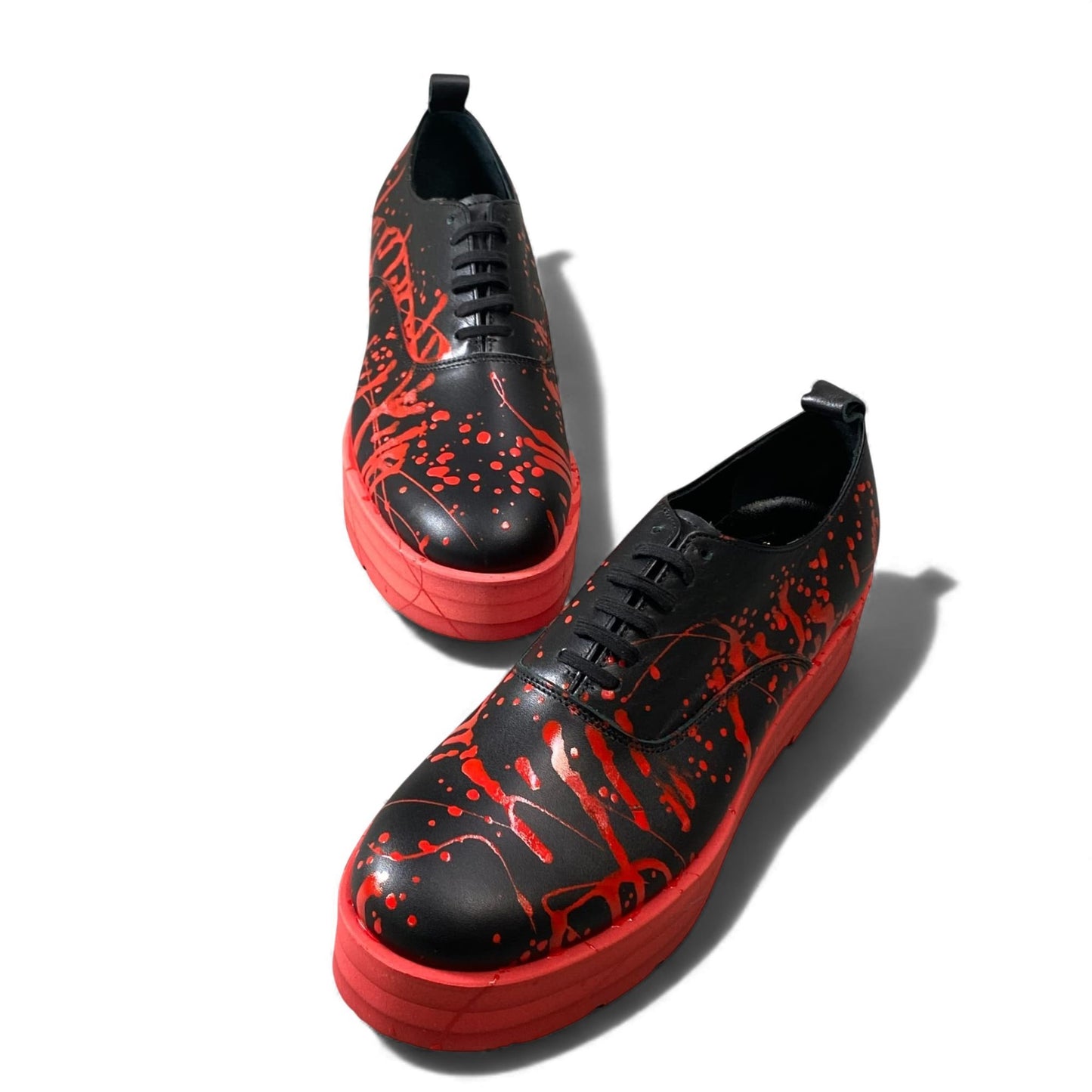 L11 COMME des GARCONS HOMME PLUS コムデギャルソン オムプリュス 17SS KING IS NAKED 裸の王様 サイズ24 ペイント加工 革靴 レザーシューズk02i