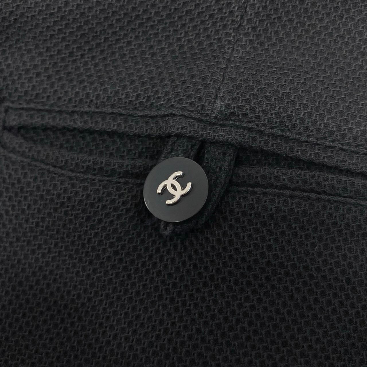 Cf9 CHANEL 1996年 ハーフパンツ ボトムス フランス製 36サイズ ブラック コットン100％ レディース 女性用u02t
