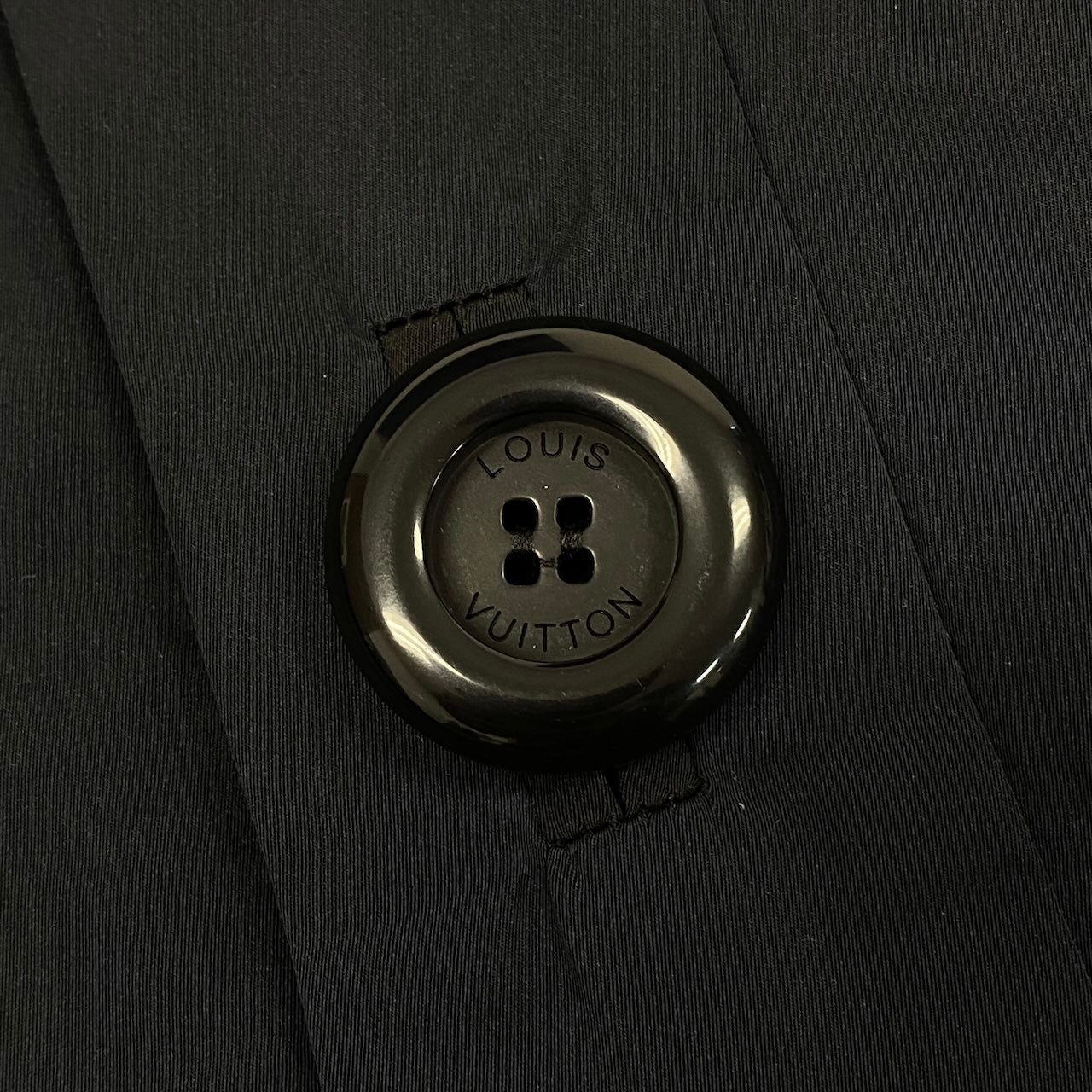 Ec31 《未使用品》 LOUIS VUITTON ルイヴィトン バックボタン フリルワンピース Back button Frill Dress サイズ34 ネイビー タグ付t18r