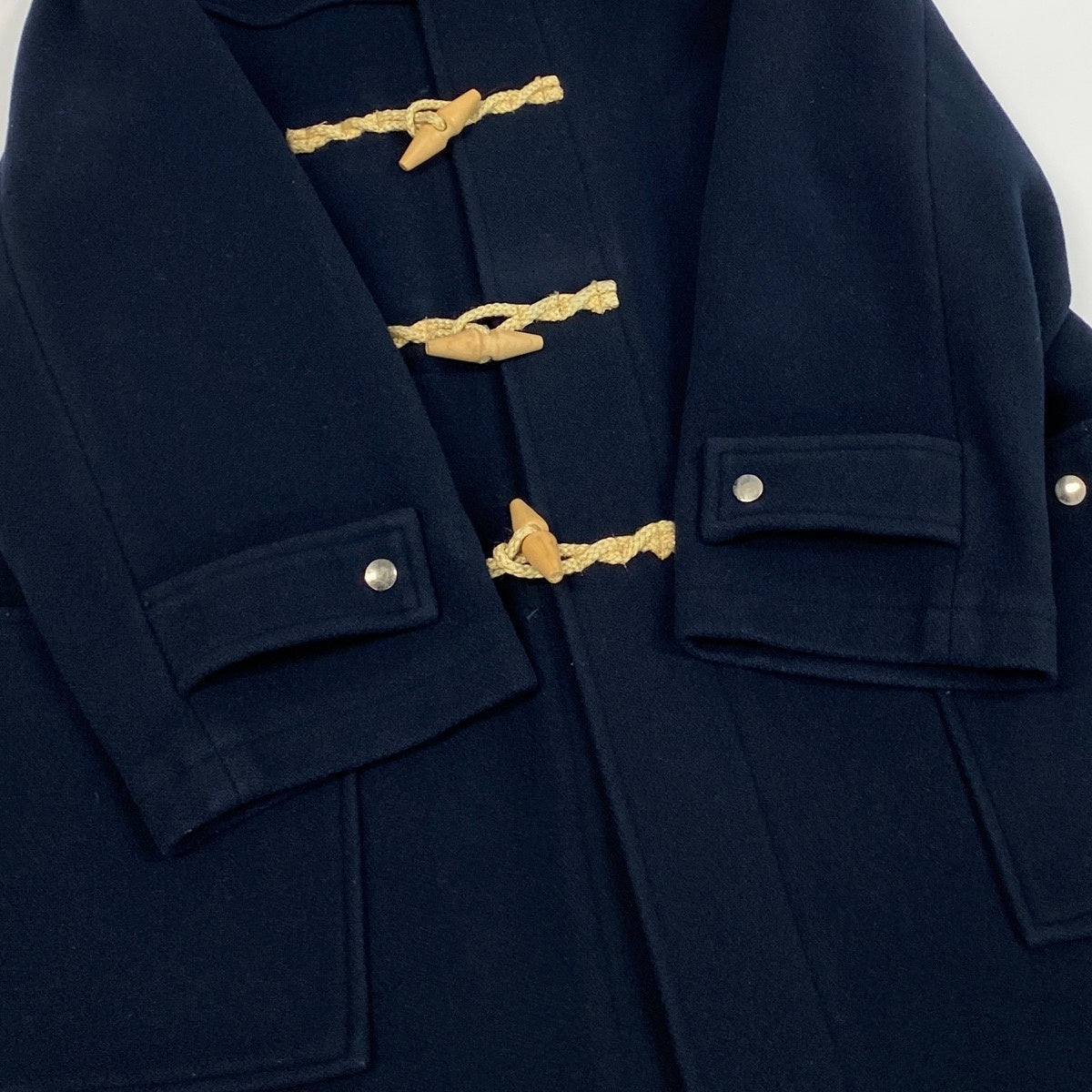 72f2 Paul Smith LONDON ポールスミス ダッフルコート フーデットコート 2way トグルボタン ウール混 サイズM ネイビー メンズ 紳士服o07t
