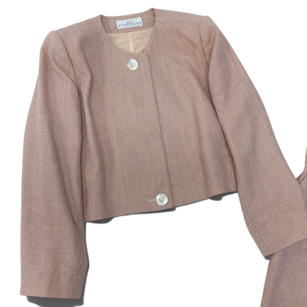 91h3 GIVENCHY ジバンシー スカートセットアップ クロップドジャケット スカート 9サイズ オレンジベージュ レディース 女性用u02t