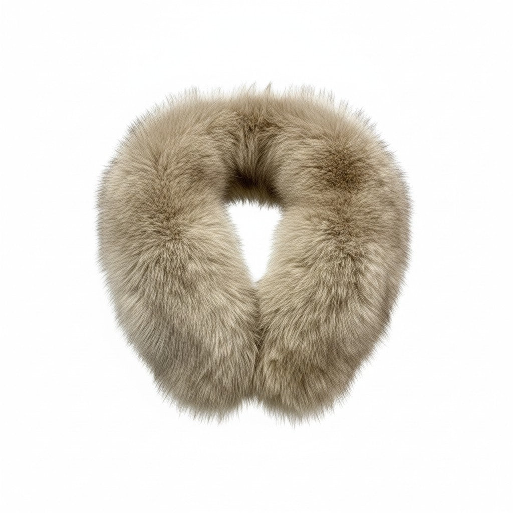 28k29 SAGA FOX サガフォックス ブルーフォックス ティペット マフラー 衿巻き 和装 ベージュ系 フォックスファー レディースu02t