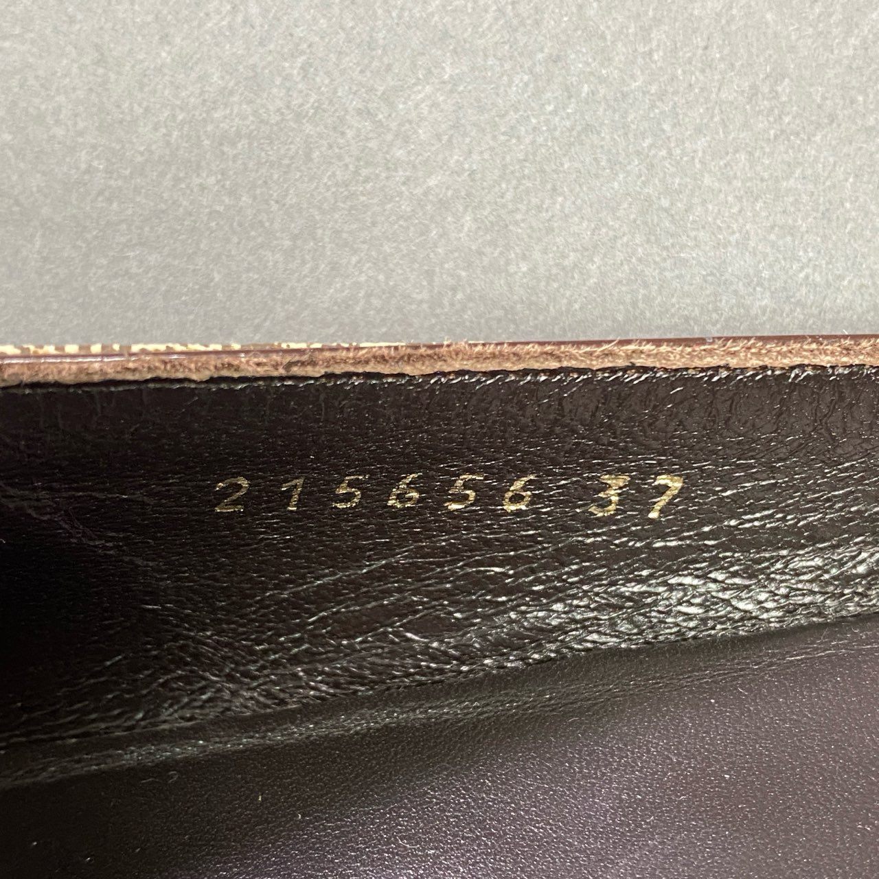 3k29 GUCCI グッチ イタリア製 フラットパンプス GGロゴ 総柄 ハート柄 215656 37 ベージュ系 レディース