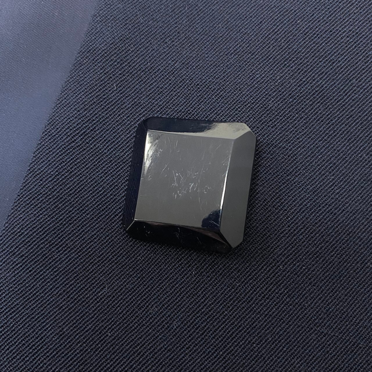 43e11 YVES SAINTLAURENT イヴサンローラン セットアップスカート フォーマル ノーカラージャケット タックスカート サイズM ネイビー ウール100％ レディース 女性服o07t