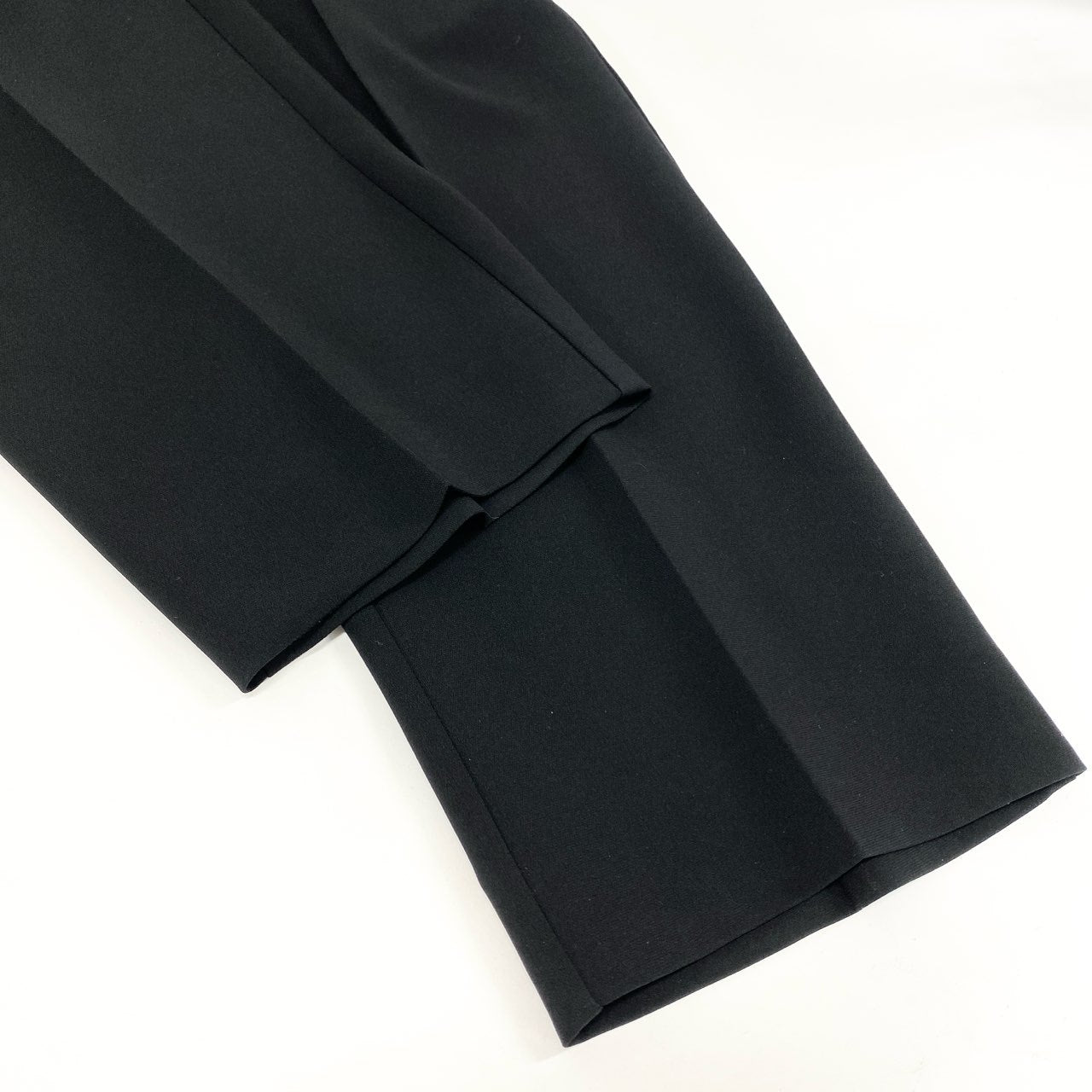 80k11 《美品》 MARINA RINALDI マリナリナルディ マックスマーラ セットアップパンツ 長袖シャツ チュニック 金ボタン テーパードパンツ ウエストゴム レディース 女性用 大きいサイズ 15 ブラックu02t