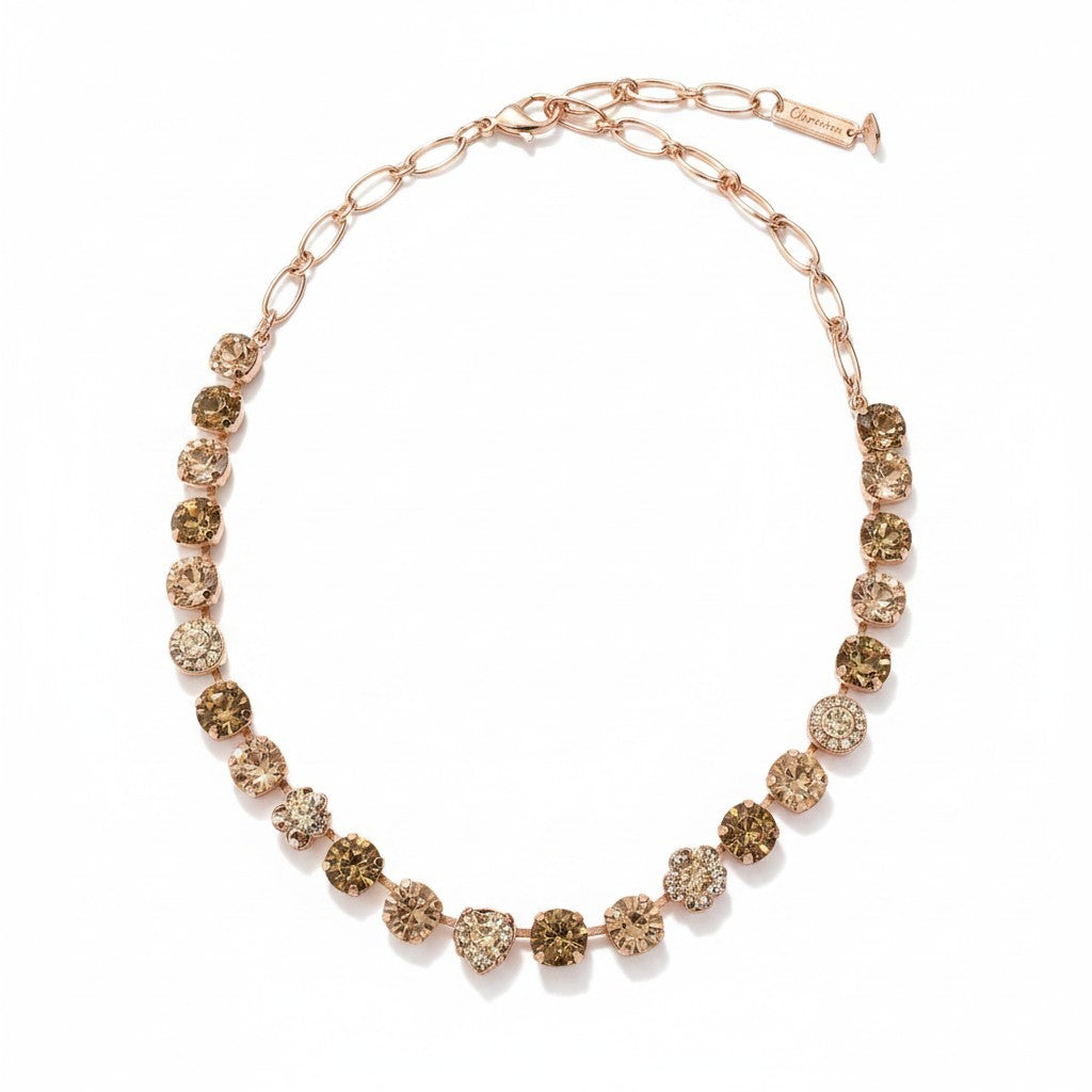 h11 14 《美品》 Mariana マリアナ 天然石 × クリスタル ビジュー ペールオレンジ ゴールド アクセサリー ジュエリー アンティークt18r