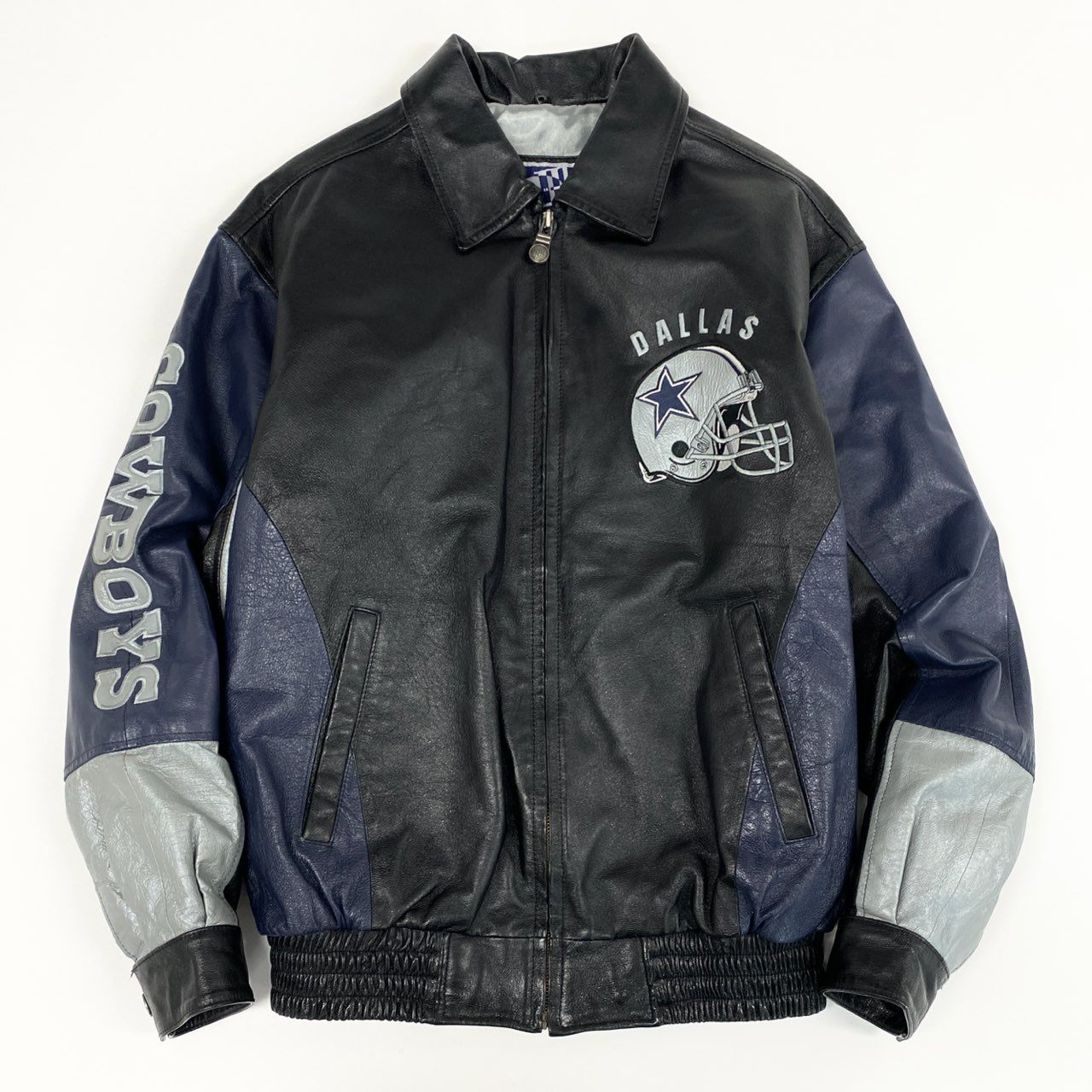 8a20 Cow Boys カウボーイズ G-Ⅲ NFL DALLAS ダラス レザージャケット S ブラック leather アメフト Vintage ヴィンテージ