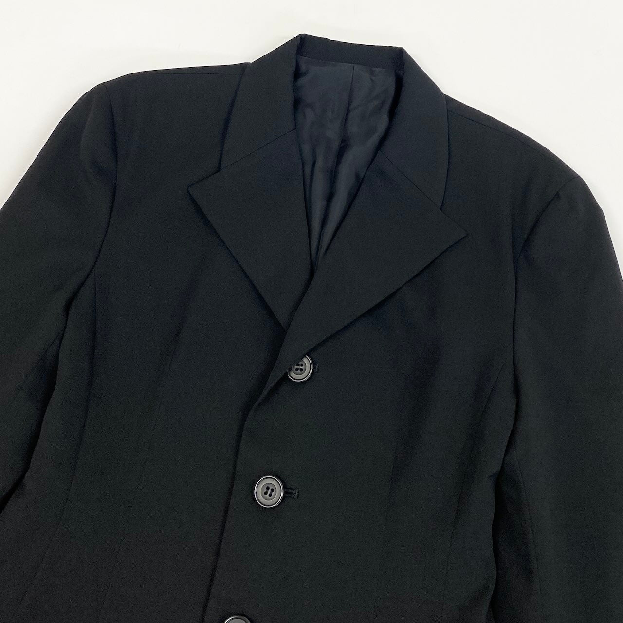 Ae7 Y`s ワイズ ヨウジヤマモト テーラージャケット ウールジャケット デザインカット ブラック レディース 女性服u02t