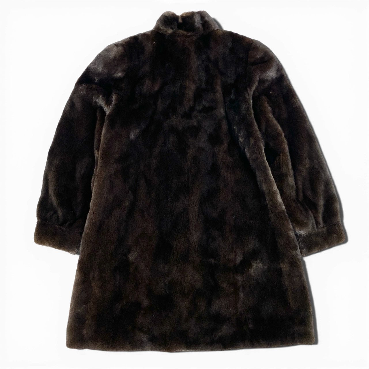 48a22 BLACKGLAMA ブラックグラマ マホガニーミンク ロングコート サイズF ダークブラウン 最高級本毛皮 Mink Fur Long Coatt18r