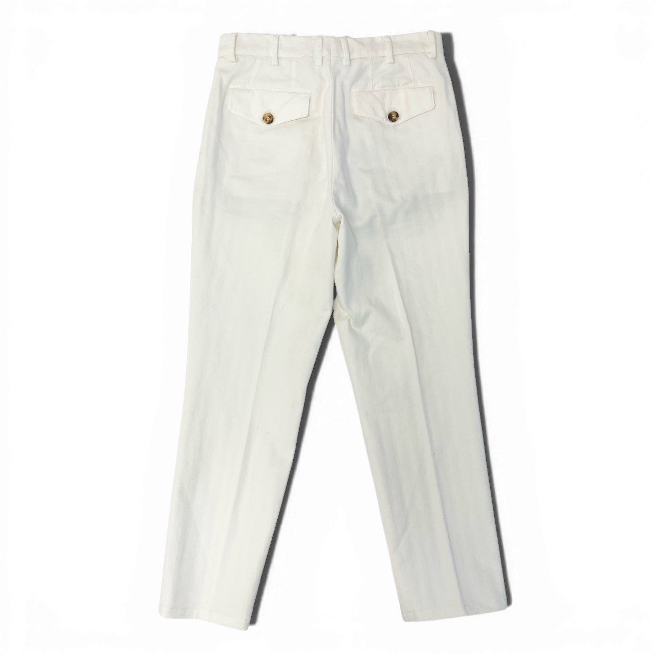 72a28 BRUNELLO CUCINELLI ブルネロクチネリ LEISURE FIT スラックスパンツ ボトムパンツ 44サイズ ホワイト メンズ 男性用u02t