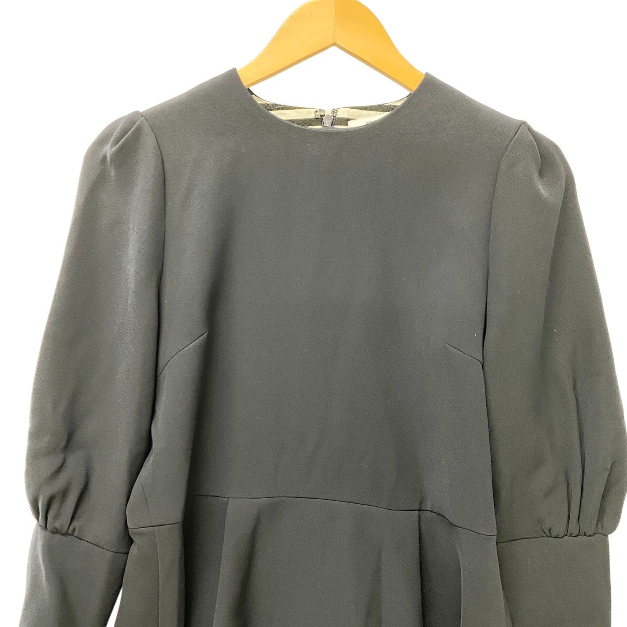 86c31 BORDERS at BALCONY ボーダーズアットバルコニー 23aw TWILL PEPLUM TOP 七分袖 チュニックカットソー ブラウス レディース 女性服 BD2321I-3N-50 サイズ38 ネイビーu02t