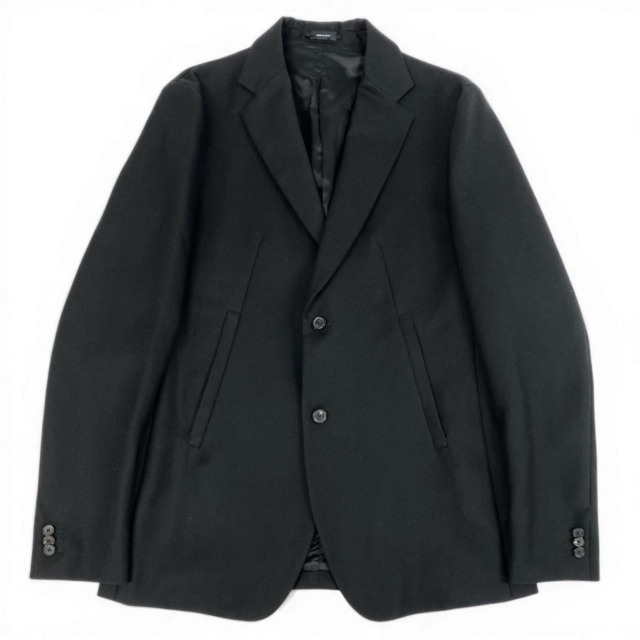 Md9 JILSANDER ジルサンダー テーラードジャケット ウールジャケット ブレザー イタリア製 54サイズ ブラック ウール100％ メンズ 男性用o07t