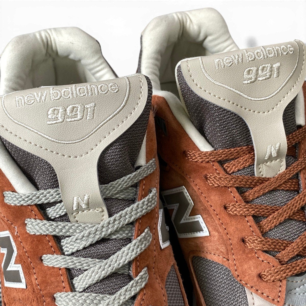 1g8 New Balance ニューバランス 991 SEQUOIA セコイア made in U.K. ローカットスニーカー M991PTY 10 1/2 オレンジ グレー メンズ 男性用o07t