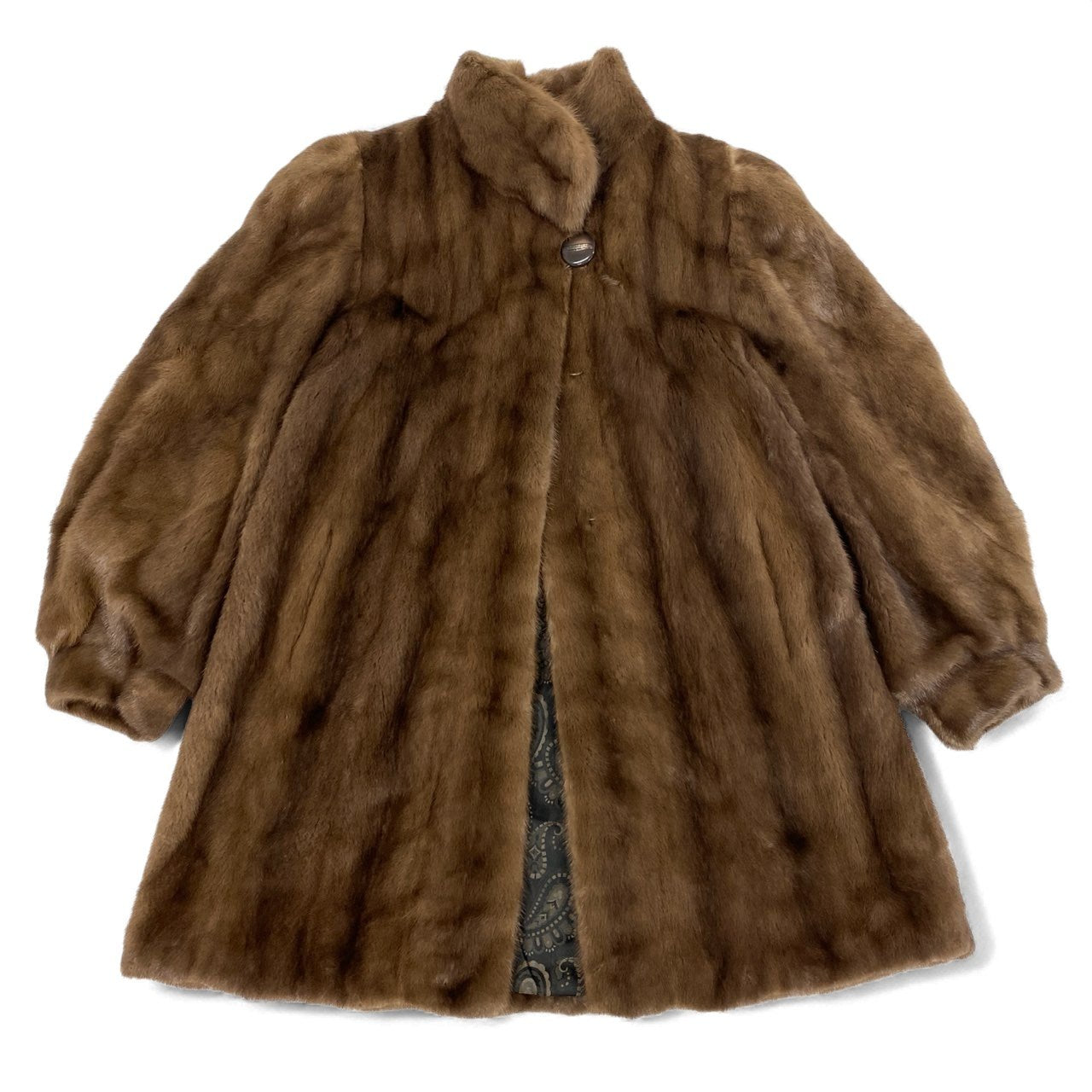 69L8 Surelle 最高級毛皮 ミンクロングコート サイズ11号 M相当 グレージュ 本毛皮 MINK FUR 毛並み◎ 艶◎ リアルファーt18r