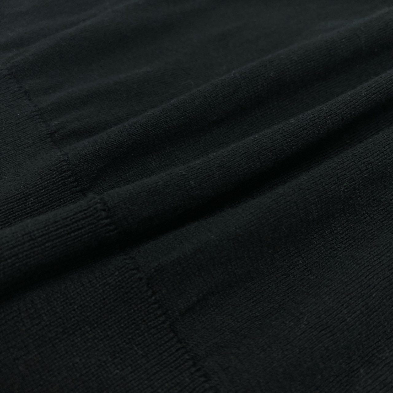 14j10 JOHN SMEDLEY ジョンスメドレー 英国製 MADE IN ENGLAND ロングスリーブ ニットセーター Vネック 無地 メンズ 紳士服 XS ブラック コットンu02t