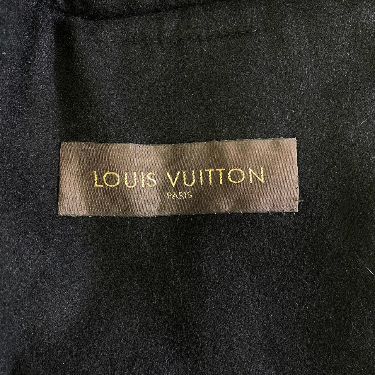 68j9 LOUIS VUITTON ルイヴィトン イタリア製 チェスターコート カシミヤ ロングコート フォーマル ビジネス アウター 50 ブラック カシミア97％