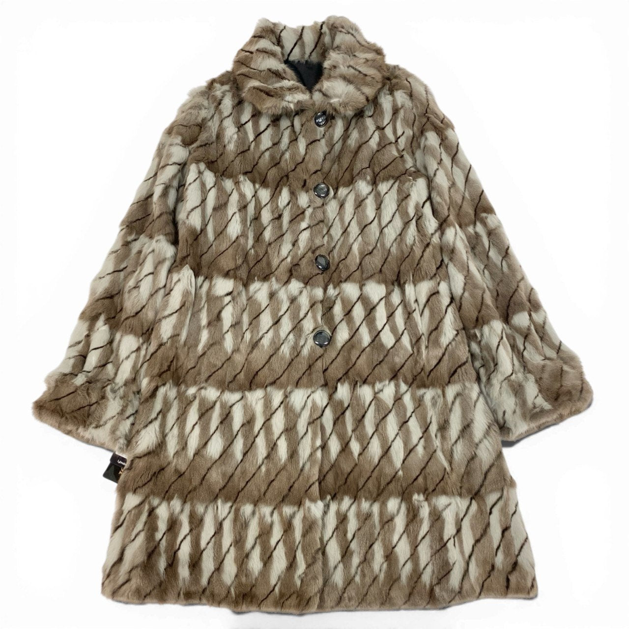 7b22《未使用品》 ロリスファー リバーシブル ロングコート サイズF 本毛皮 シルク ロシアンリス Fur Coat タグ付t18r