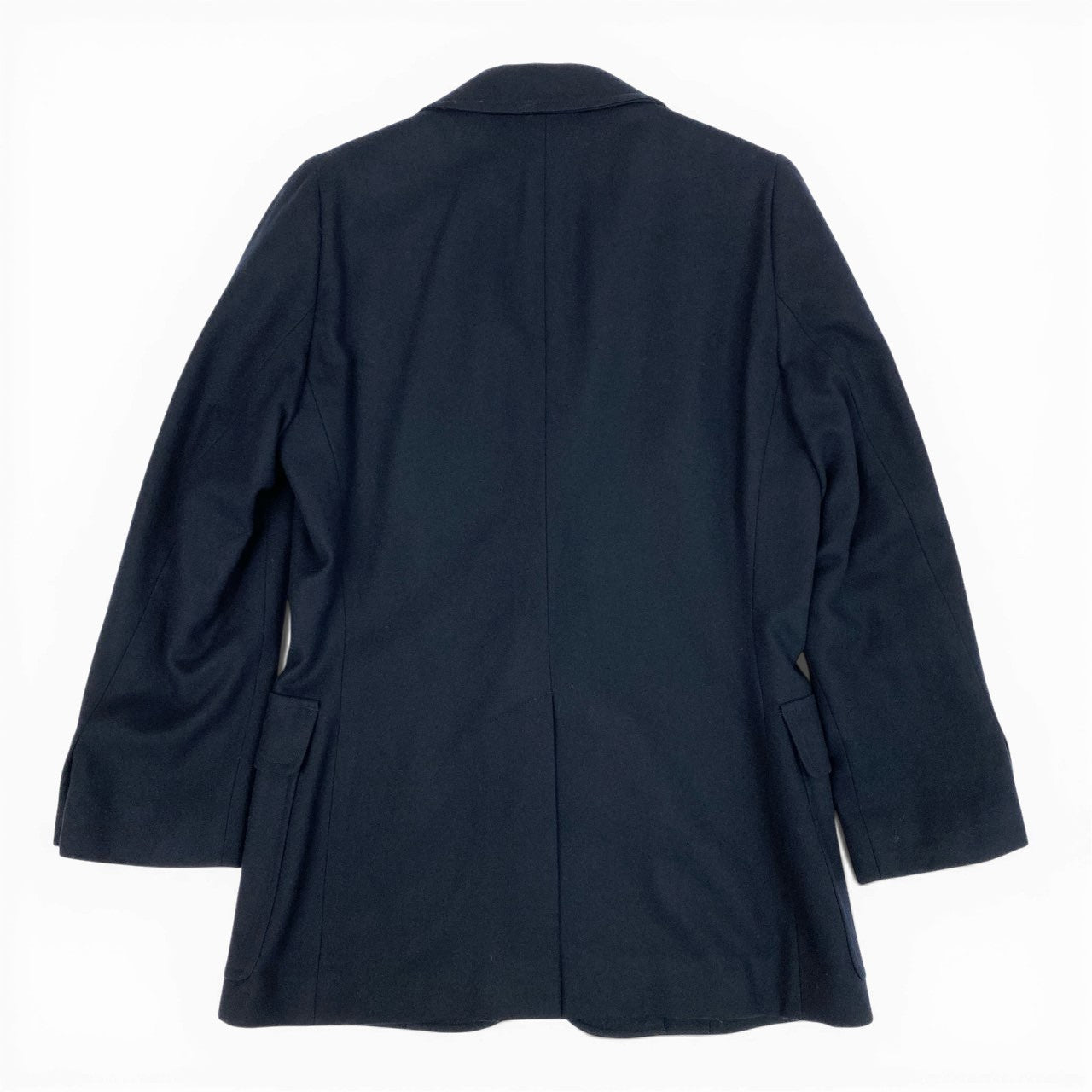 37a19 Ralph Lauren ラルフローレン テーラードジャケット 紺ブレザー 金ボタン 胸元ワッペン レディース 女性用 サイズ７ ネイビー ウール100％u02t