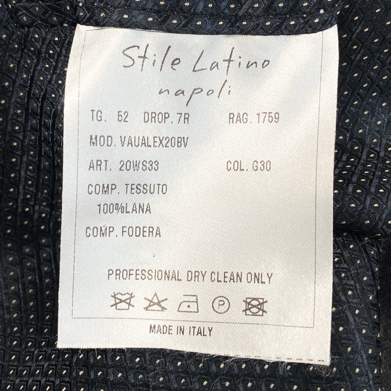 6L17 Stile Latino スティレラティーノ スーツセットアップ テーラードジャケット スラックス ストライプ 52サイズ グレー メンズo07t