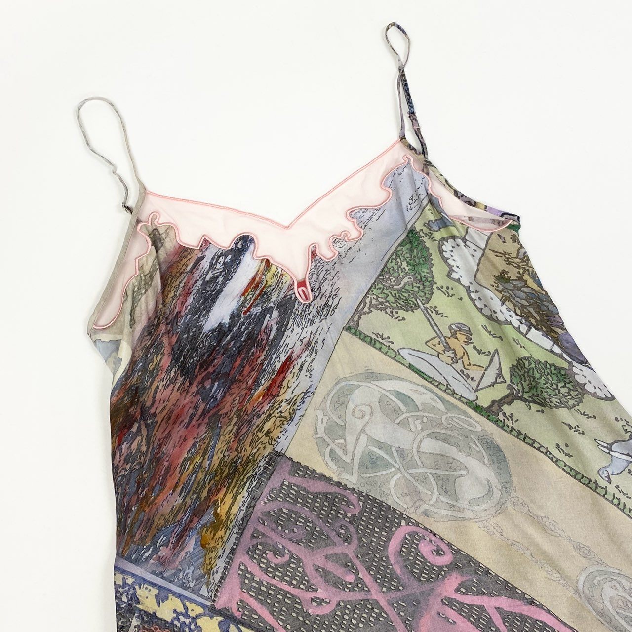 Ac16 定価￥56,100 DIESEL ディーゼル D-Aria Camisole Dress キャミソールドレス ワンピース サイズ38 マルチカラー Aラインシルエットt18r