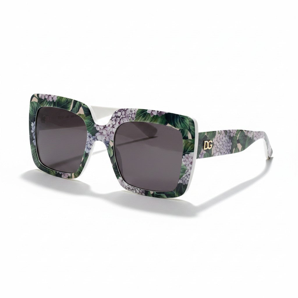 e13 DOLCE&GABBANA ドルチェアンドガッバーナ フラワーフレーム サングラス DG4310 52□21 パープル ホワイト D&G ドルガバ アイウェアt18r