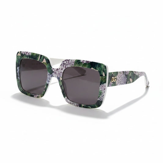 e13 DOLCE&GABBANA ドルチェアンドガッバーナ フラワーフレーム サングラス DG4310 52□21 パープル ホワイト D&G ドルガバ アイウェアt18r