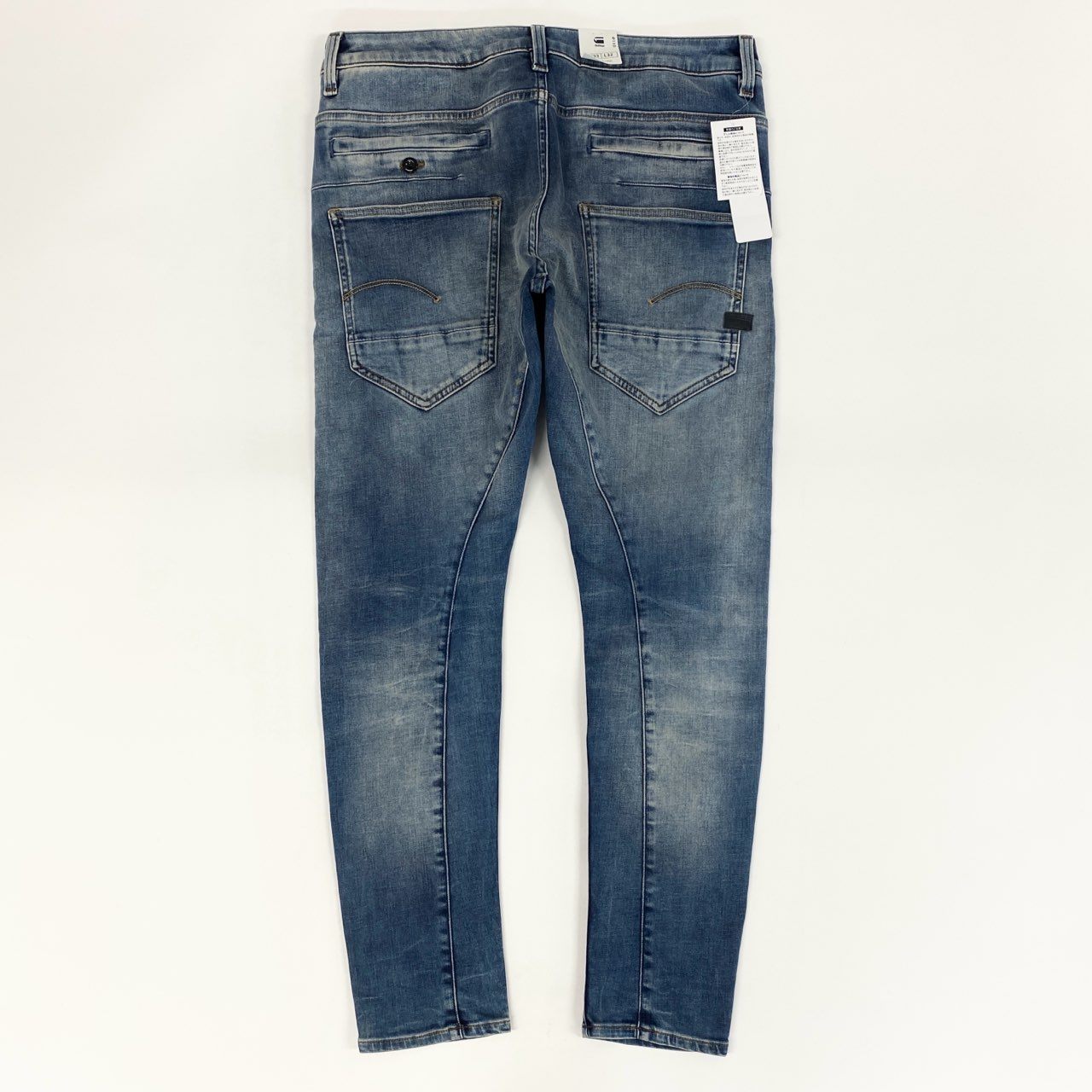 3g2 《未使用》 G-STAR RAW ジースターロウ 3D SLIM デニムパンツ ジーパン 立体裁断 ボトムス USED加工 D-STAQ 3D SLIM サイズW33 L32 ブルー メンズ 紳士服