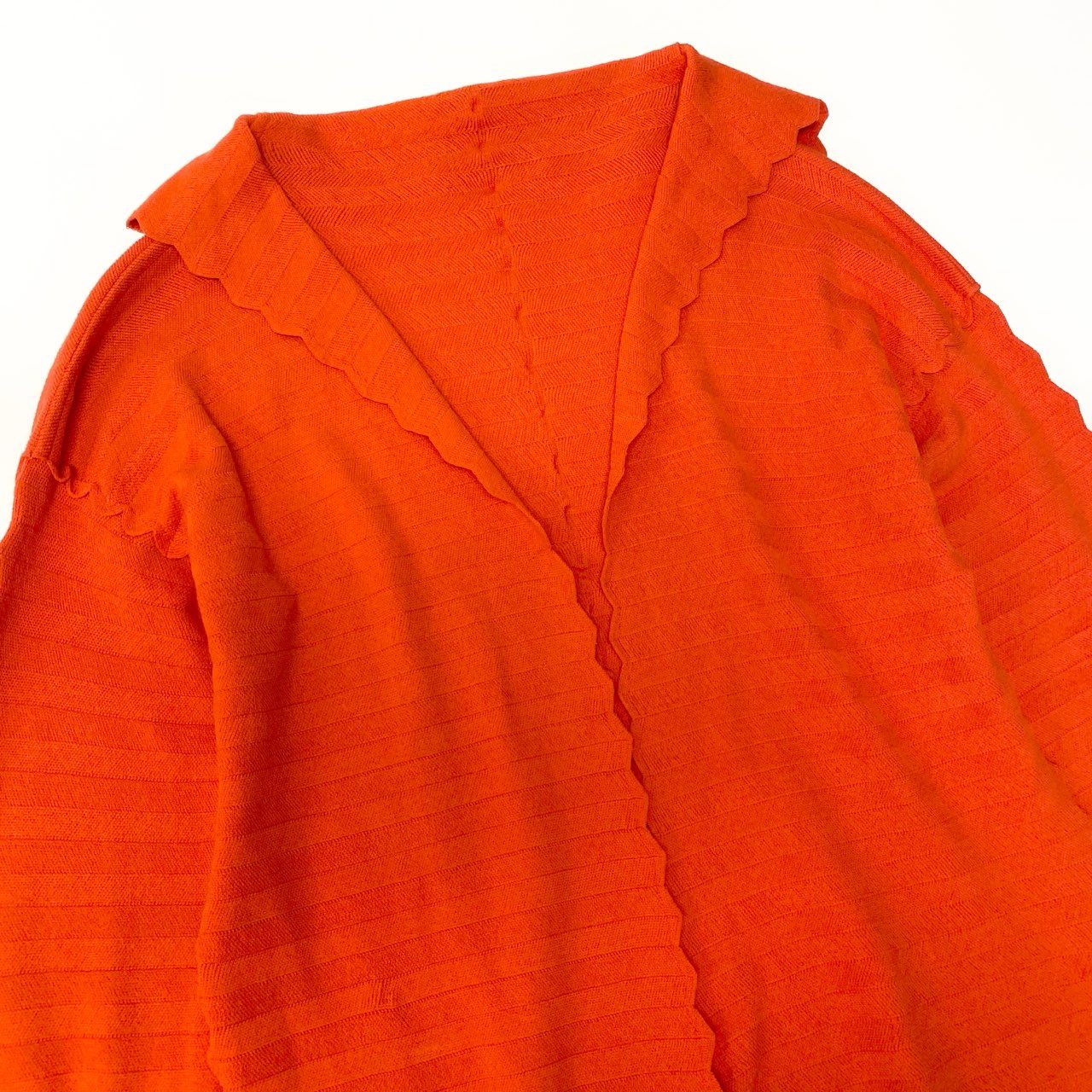 Ac5 ISSEY MIYAKE HaaT イッセイミヤケ ハート サイズ3 変形ニット  カーディガン オレンジ系 レディース 女性用k02i