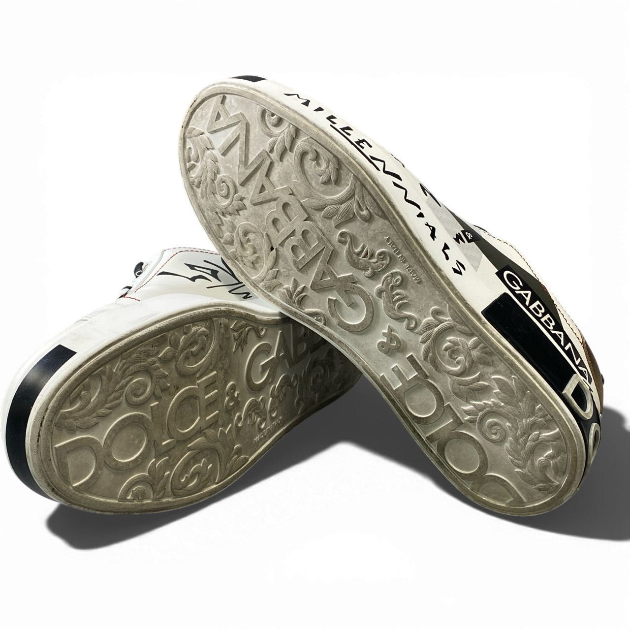 2a5 DOLCE&GABBANA ドルチェアンドガッパーナ ミレニアムズトレーナー ローカットスニーカー レースアップシューズ スニーカー CS 1587 7 1/2サイズ マルチカラー レザー メンズk02i