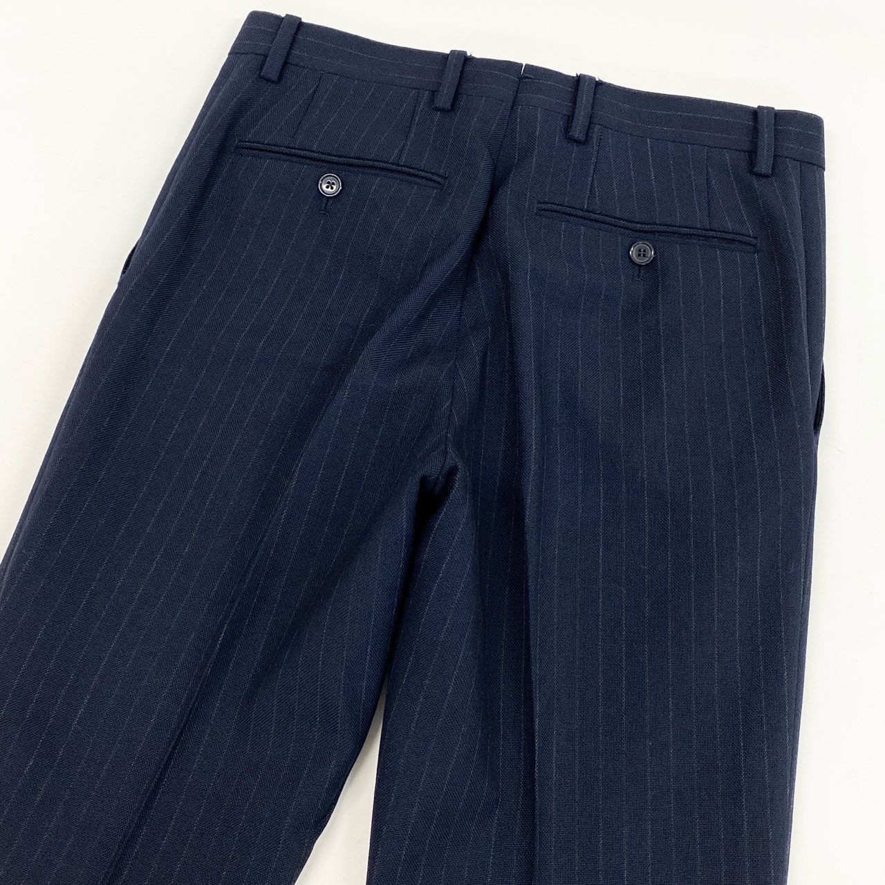 58i11 LARDINI ラルディーニ セットアップスーツ テーラードジャケット ブートニエール付き ストライプ メンズ 男性用 44 ネイビーu02t