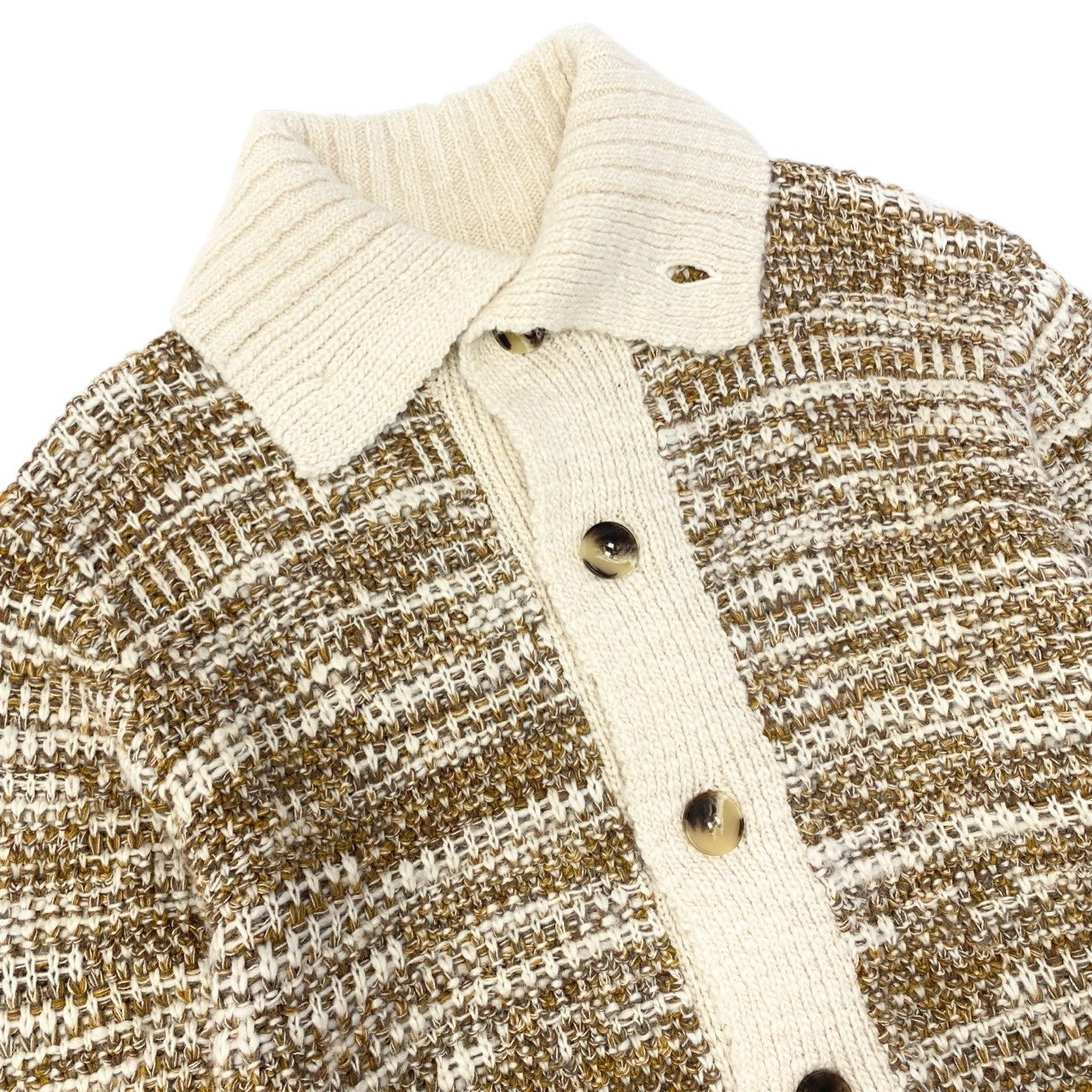 25c7 CMMN SWDN コモンスウェーデン BUTTON KINT ニットカーディガン サイズM ベージュ系 メンズ トップスk02i