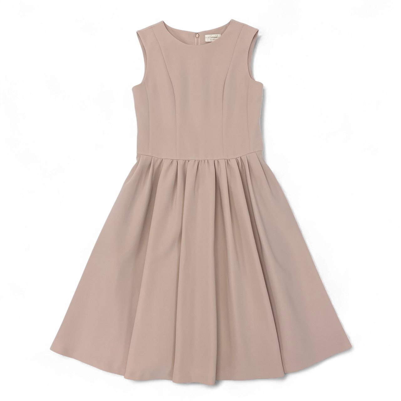 17k9 Aveniretoile アベニールエトワール ダブルクロスギャザー切替ノースリーブワンピース ドレス S940-003 34 ピンク レディースo07t