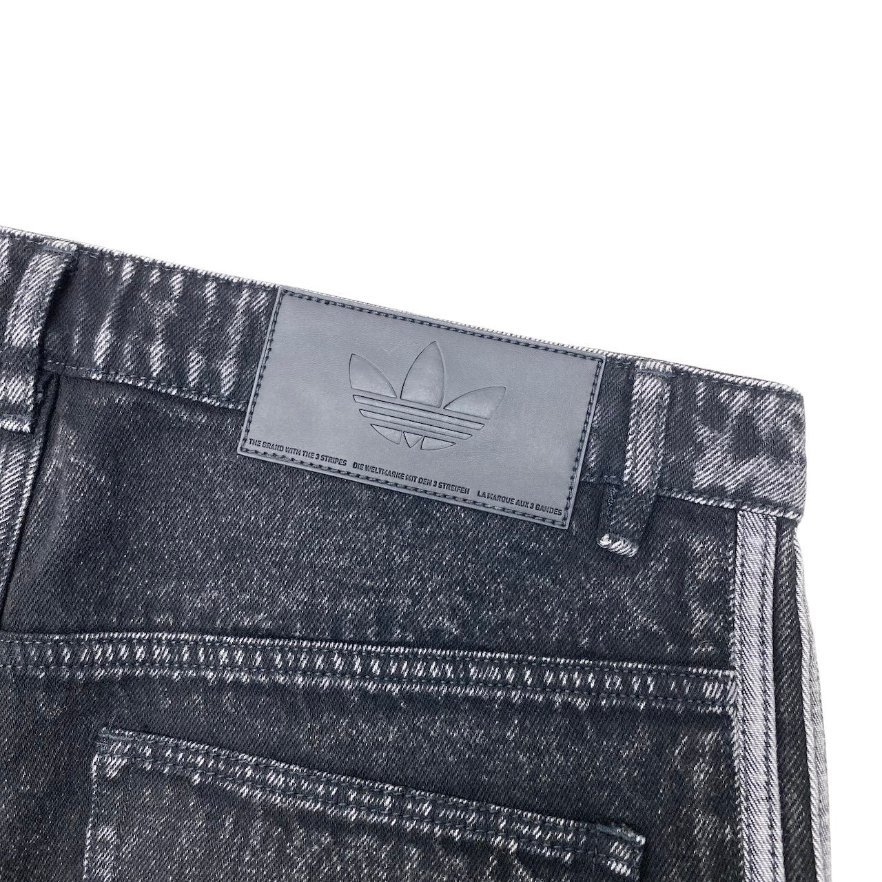 Mf8 【美品】 adidas Originals アディダス Adicolor Denim Firebird Pants アディカラー デニム ファイヤーバード パンツ JC6718 サイズ34 トゥルーブラックデニム コットン100％ メンズk02ik02i