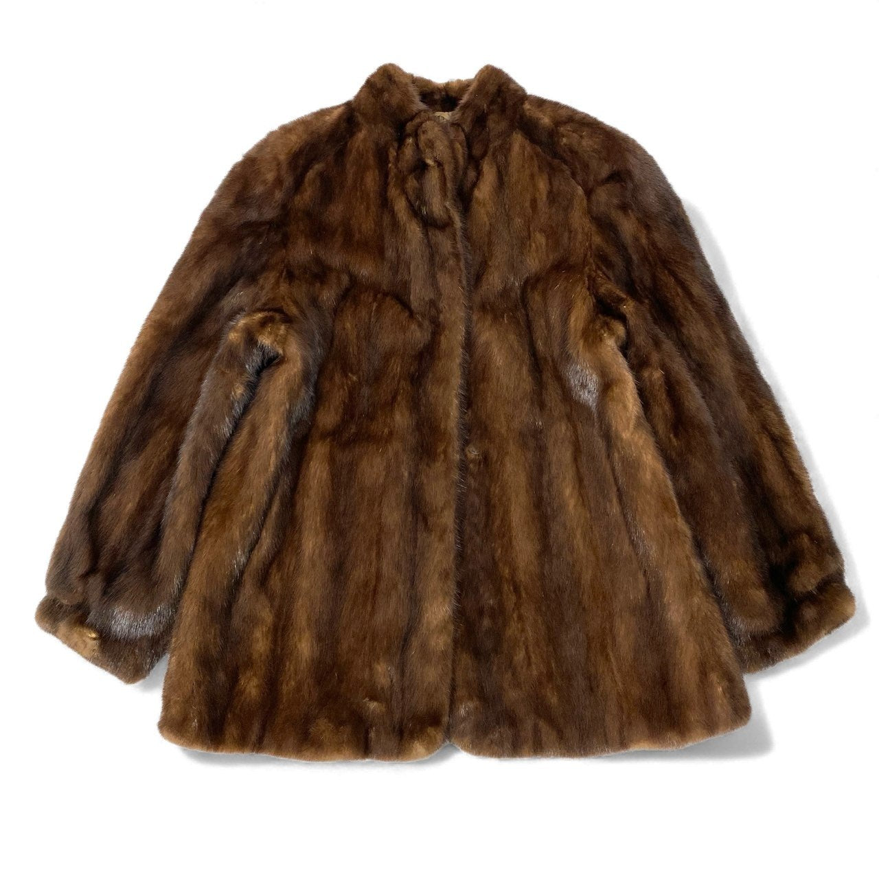 26L5 SAGA MINK サガミンク 金サガ デミバフミンク ファーコート サイズ11号 ブラウン 最高級本毛皮 MINK FUR 裏地刺繍t18r