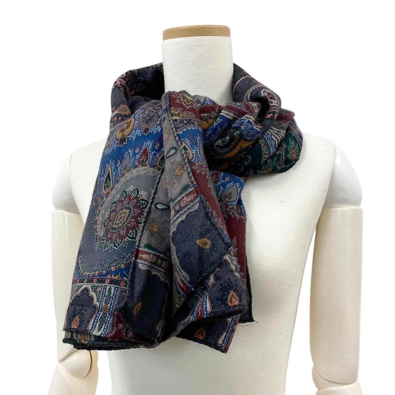 14g5 ETRO エトロ 大判ストール ペイズリー柄 総柄 マルチカラー メンズ 男性用 ユニセックスu02t