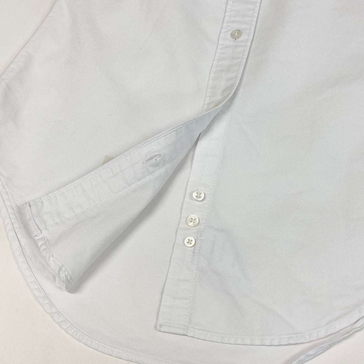 Eg19 THOM BROWNE. トムブラウン  ノースリーブ チュニックシャツ サイズ36 ホワイト コットン100％ レディースu02t