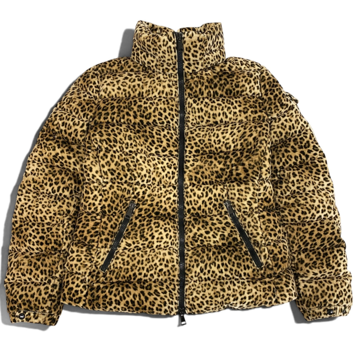 h13 MONCLER モンクレール BADY レオパードプリント ダウンジャケット Leopard Down Puffer Jacket サイズ1 茶系t18r