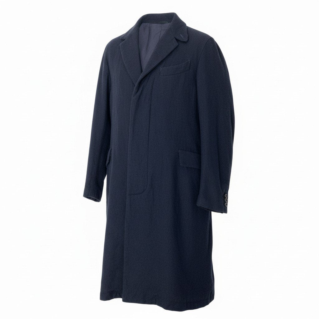 78b27 ARTS＆SCIENCE アーツアンドサイエンス チェスターコート ロングコート アウター 2 ネイビー ウール メンズu02t