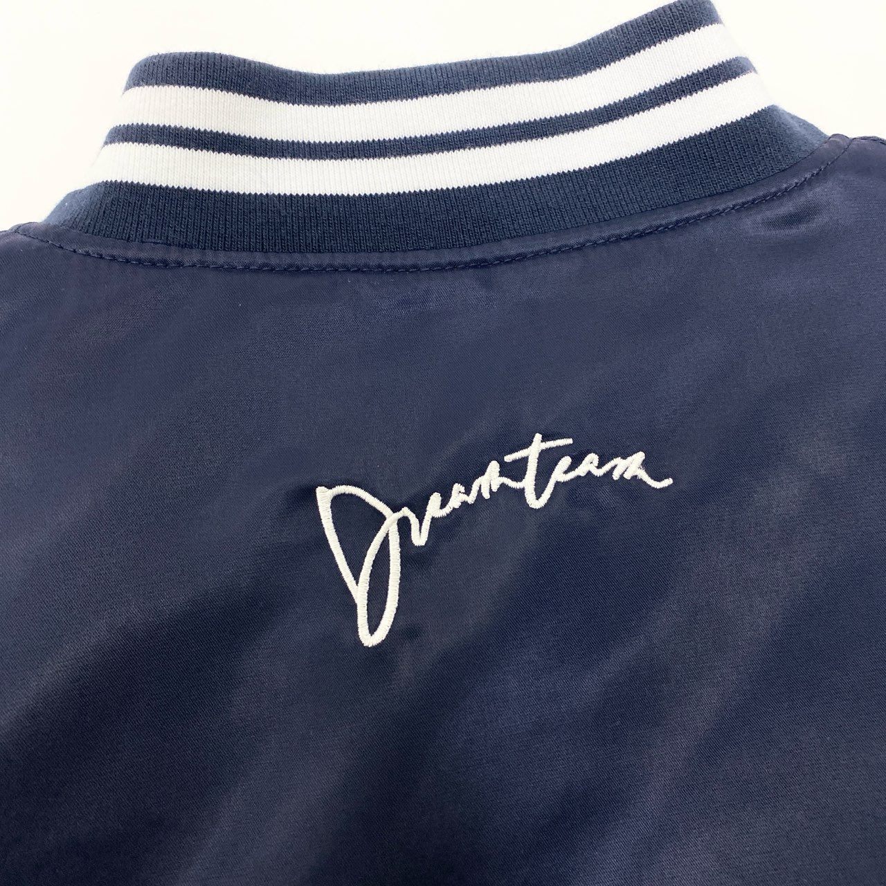 42b27 DREAMTEAM ドリームチーム スタジャン ボンバージャケット サイズL ネイビー メンズ アウター ブルゾン スタジアムジャンパーk02i