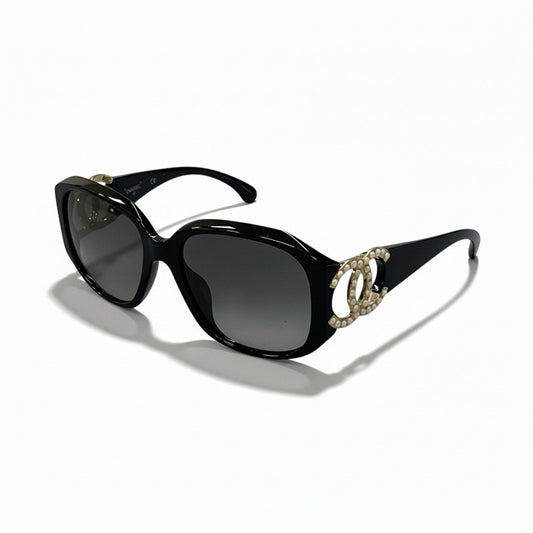 b15 CHANEL シャネル パールココマーク サングラス 小物 71501-A S2271 ブラック レディースta1