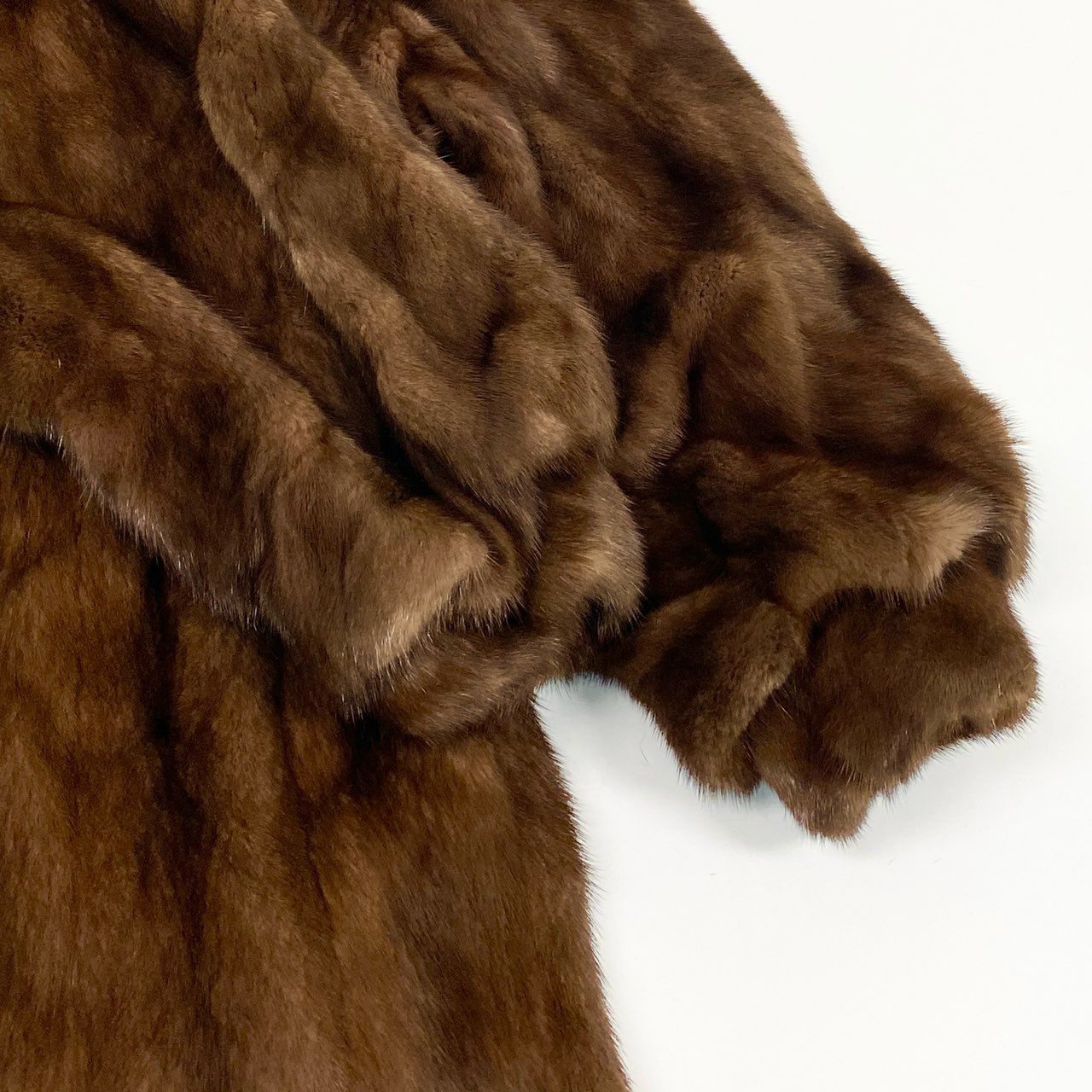 41L12 ROYAL SAGA MINK サガミンク ロイヤル デミバフミンク セミロングコート 毛皮コート F ブラウン系 ミンクファー レディースu02t