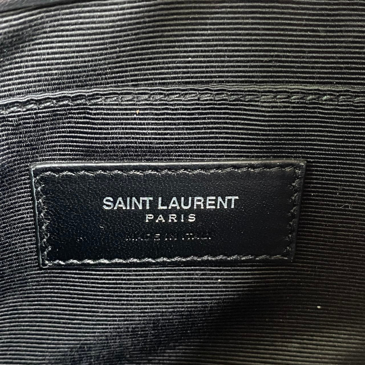 g9 SAINT LAURENT PRIS サンローランパリ カサンドラ オールブラック フリンジ ショルダーバッグ レザー レディースta1