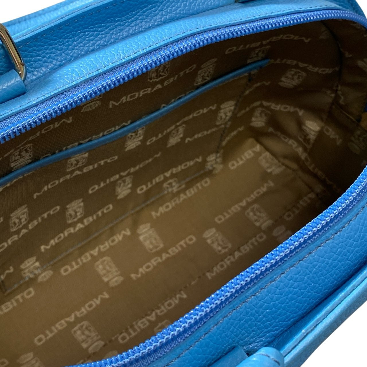 ha5｟美品》 MORABITO モラビト DIANE ディアンヌ ハンドバッグ マリンブルー レザー レディース 女性用u02t