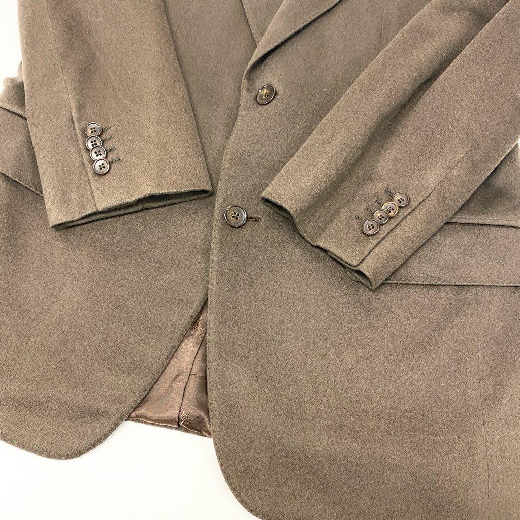 54l28 Ravazzolo ラヴァッツォーロ ロロピアーナ生地 テーラードジャケット カシミヤジャケット 2B メンズ 紳士服 48 ブラウン系 カシミア100％o07t