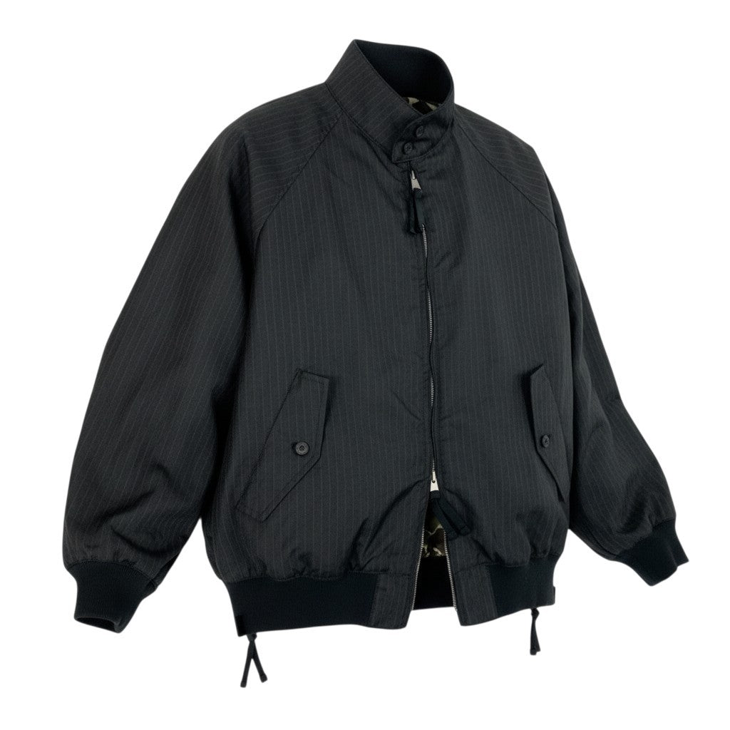 Ab9 《極美品》 COMME des GARCONS HOMME コムデギャルソンオム 2022年 ヘリンボーン ストライプ スイングトップ ブルゾン HK-J006 S ブラック系 メンズk02i