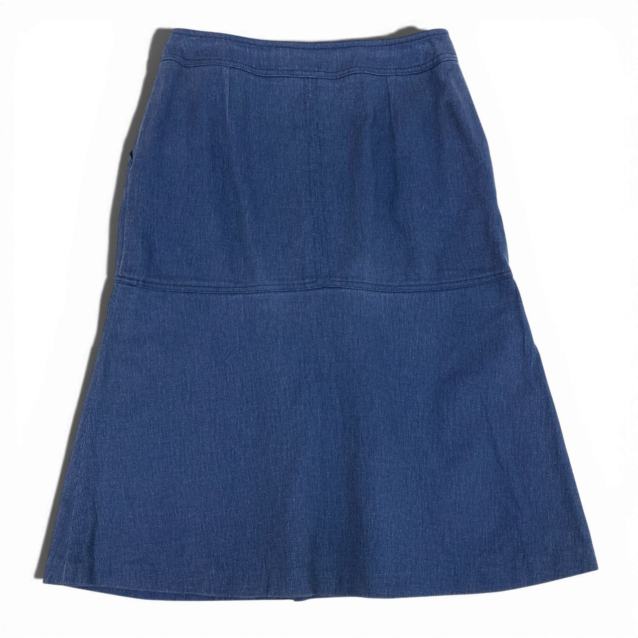 36a30 CELINE JEAN’S セリーヌジーンズ Vintage デニムスカート ロングスカート トリオンフボタン 42サイズ インディゴ コットン100％ レディースo07t