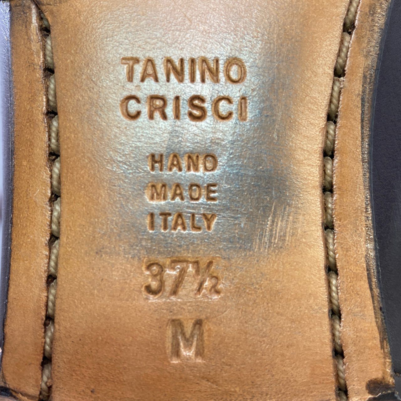 2j11 TANINO CRISCI タニノクリスチー ロングブーツ 37 1/2 ブラウン レザー シューズ イタリア製